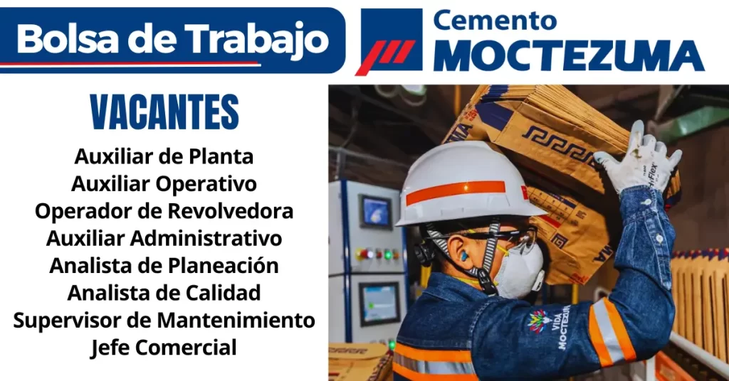 CEMENTOS MOCTEZUMA BOLSA DE TRABAJO